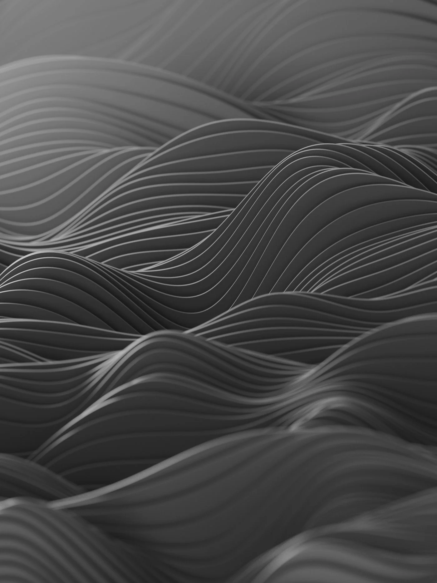 Sculptural waves revealing different layers and perspectives